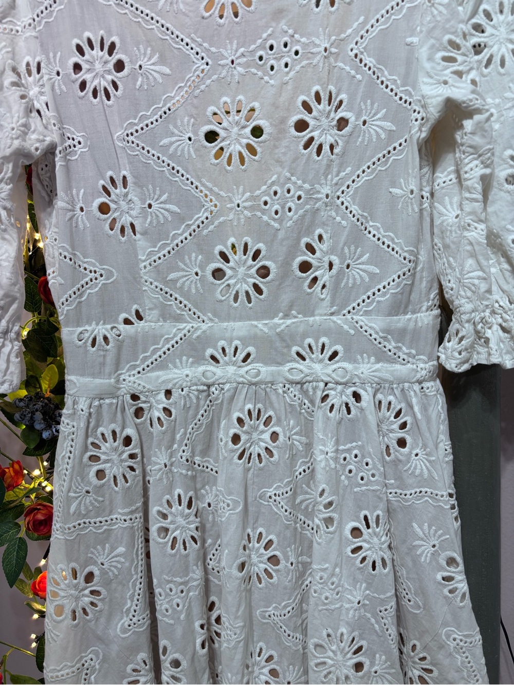 X Revolve Eyelet Dress For Love & Lemons Size S - Picture 8 of 10